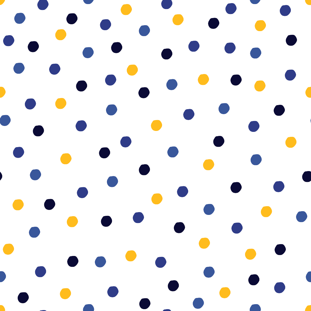 white background, polka dots, scattered circles, navy blue, royal blue, golden yellow, orange accents, geometric pattern, random placement, festival of lights, hanukkah theme, celebratory design, cheerful mood,, fabric panel, holiday fabric, festive colors, circular motifs, modern style, crafting material