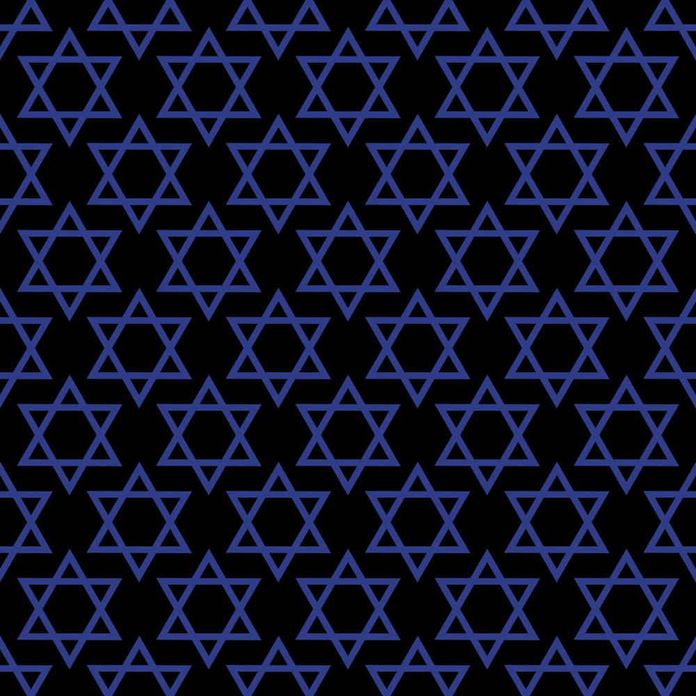 navy blue, black background, star of david, six-pointed stars, geometric pattern, repeating design, festival of lights, hanukkah theme, jewish symbols,, fabric panel, religious motifs, holiday fabric, blue and black, tessellated stars, interlocking triangles, celebration theme, winter holiday, sacred geometry, outlined shapes