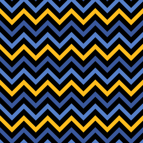 chevron pattern, zigzag stripes, blue, yellow, gold, black, geometric design, repeating pattern,, fabric panel, angular lines, contrasting colors, modern pattern, festival of lights, hanukkah colors, holiday fabric, blue and gold, striped design, cotton fabric, quilting material