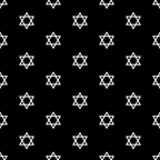black background, white stars, six-pointed stars, star of david, geometric pattern, repeating motif, festival of lights, hanukkah theme,, fabric panel, monochrome design, religious symbols, holiday fabric, jewish celebration, contrast colors, uniform spacing, minimalist style, sacred geometry