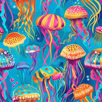 Happy Jellyfish Pattern 7 Minky Fabric
