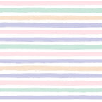 pastel stripes, soft pink, mint green, lavender purple, peach beige, watercolor texture, horizontal bands,, fabric panel, spring colors, gentle hues, painted stripes, crafting material, sewing fabric, muted tones, dreamy pastels, artistic brushstrokes, cotton material