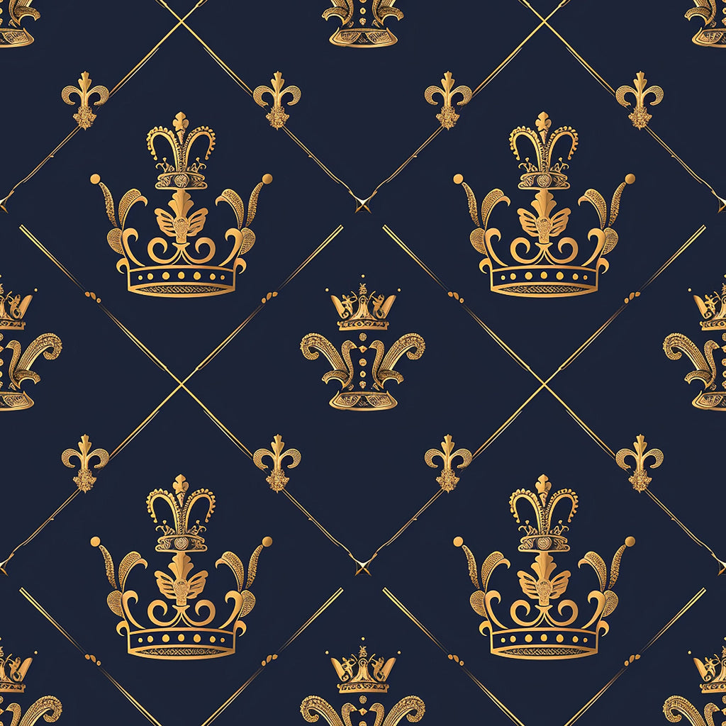Henrys Crowns Pattern 10 Minky Fabric