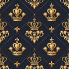 Henrys Crowns Pattern 1 Minky Fabric