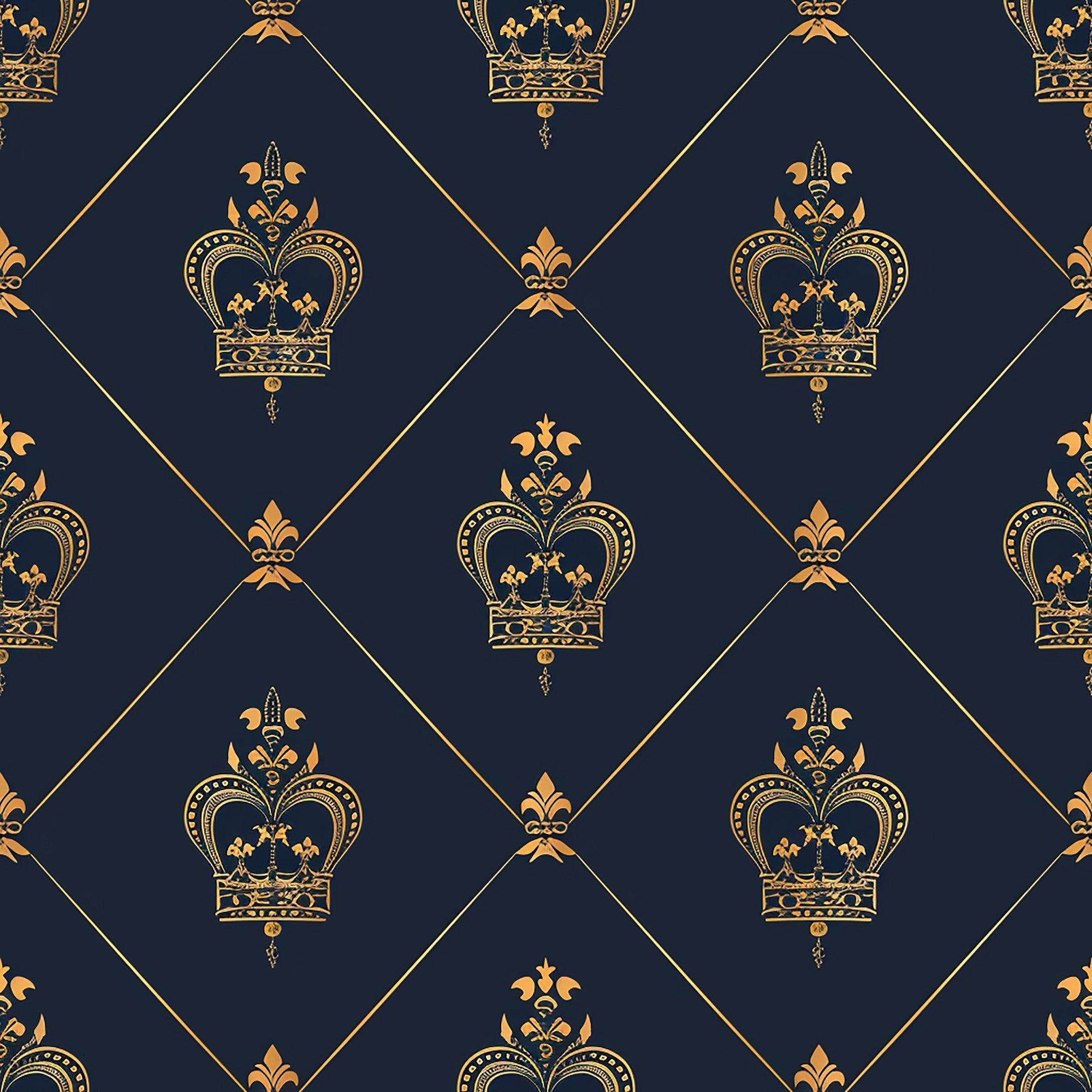 Henrys Crowns Pattern 2 Minky Fabric