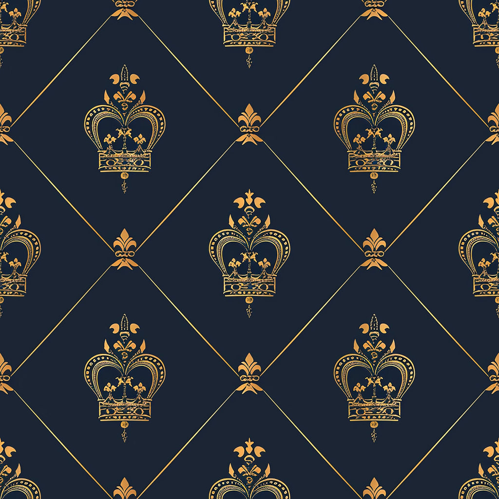 Henrys Crowns Pattern 2 Minky Fabric