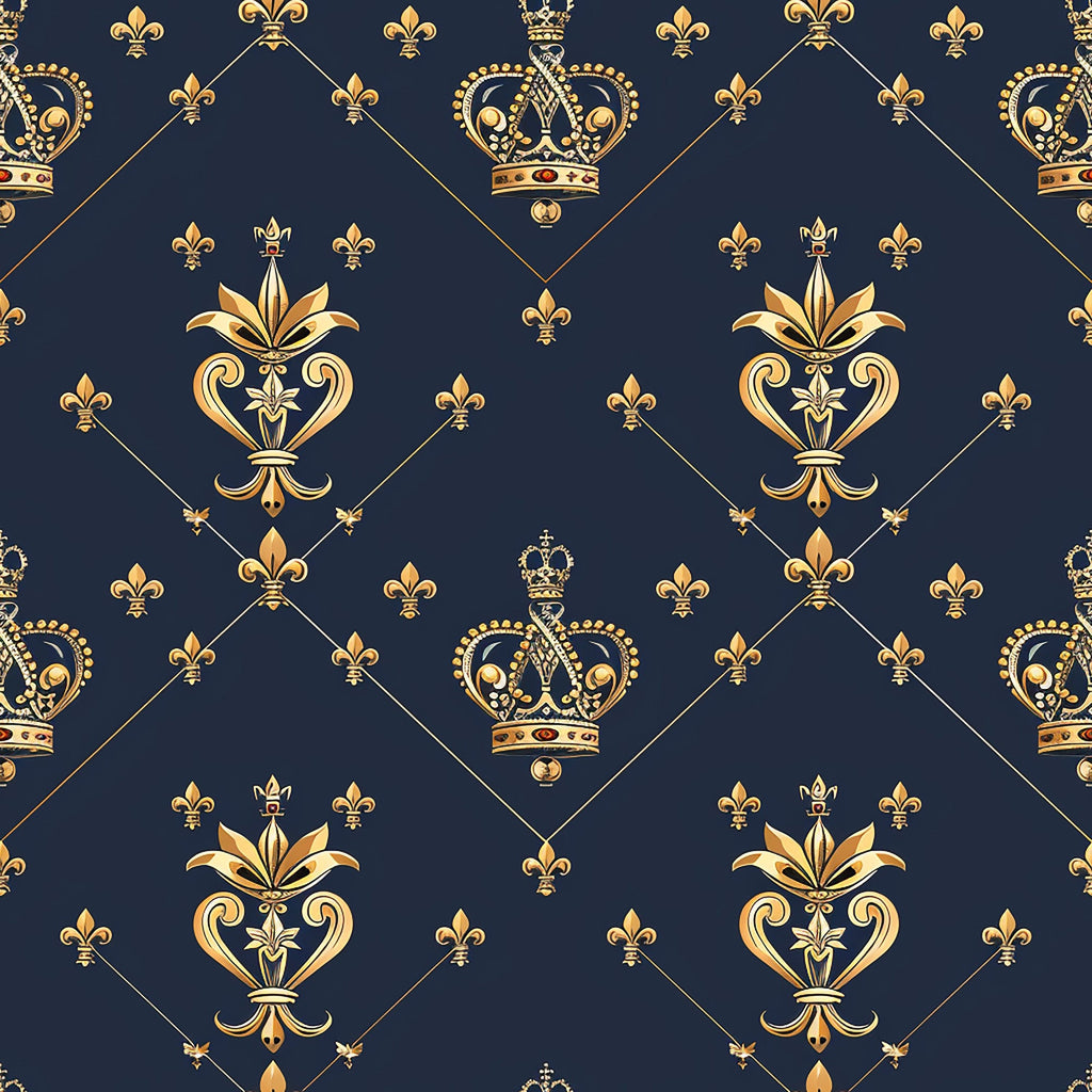 Henrys Crowns Pattern 4 Minky Fabric