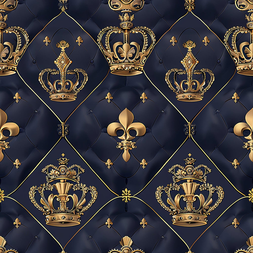 Henrys Crowns Pattern 5 Minky Fabric