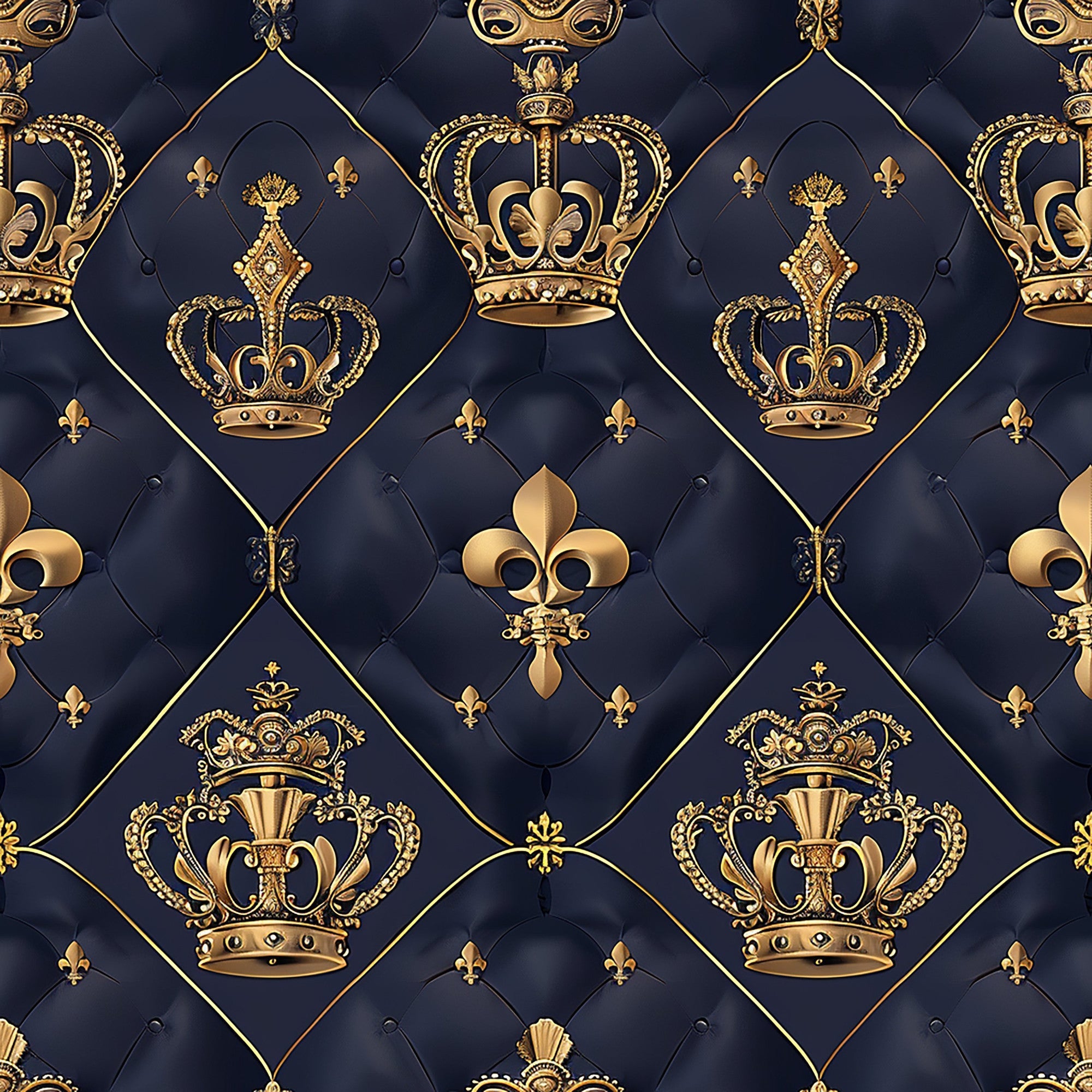 Henrys Crowns Pattern 5 Minky Fabric