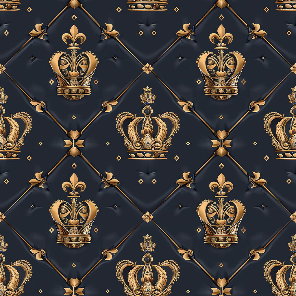 Henrys Crowns Pattern 6 Minky Fabric