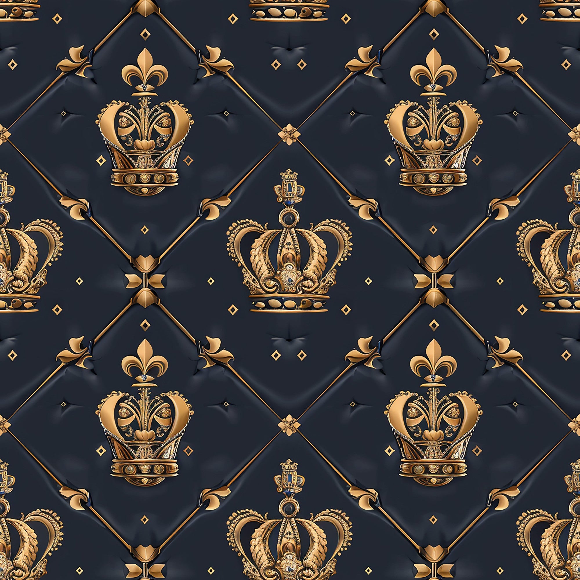 Henrys Crowns Pattern 6 Minky Fabric