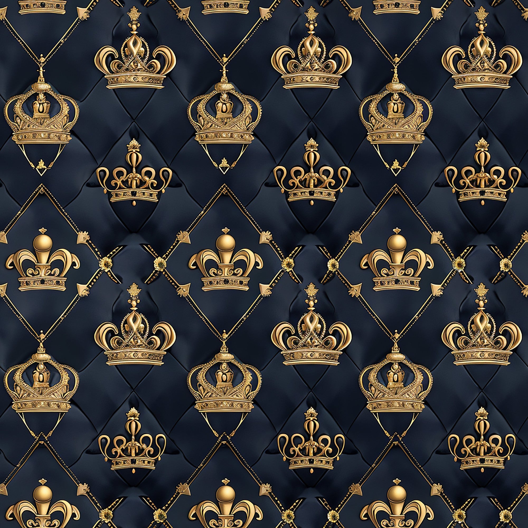 Henrys Crowns Pattern 7 Minky Fabric