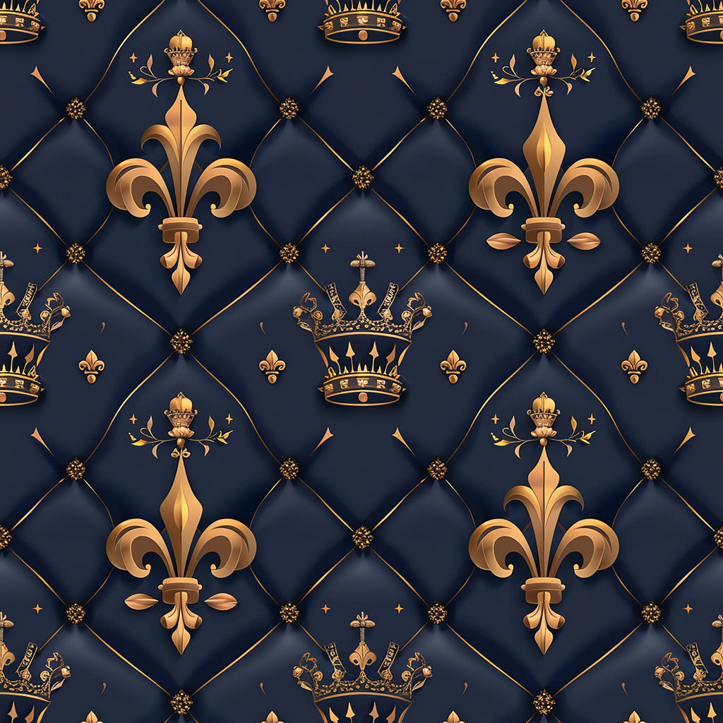 Henrys Crowns Pattern 8 Minky Fabric