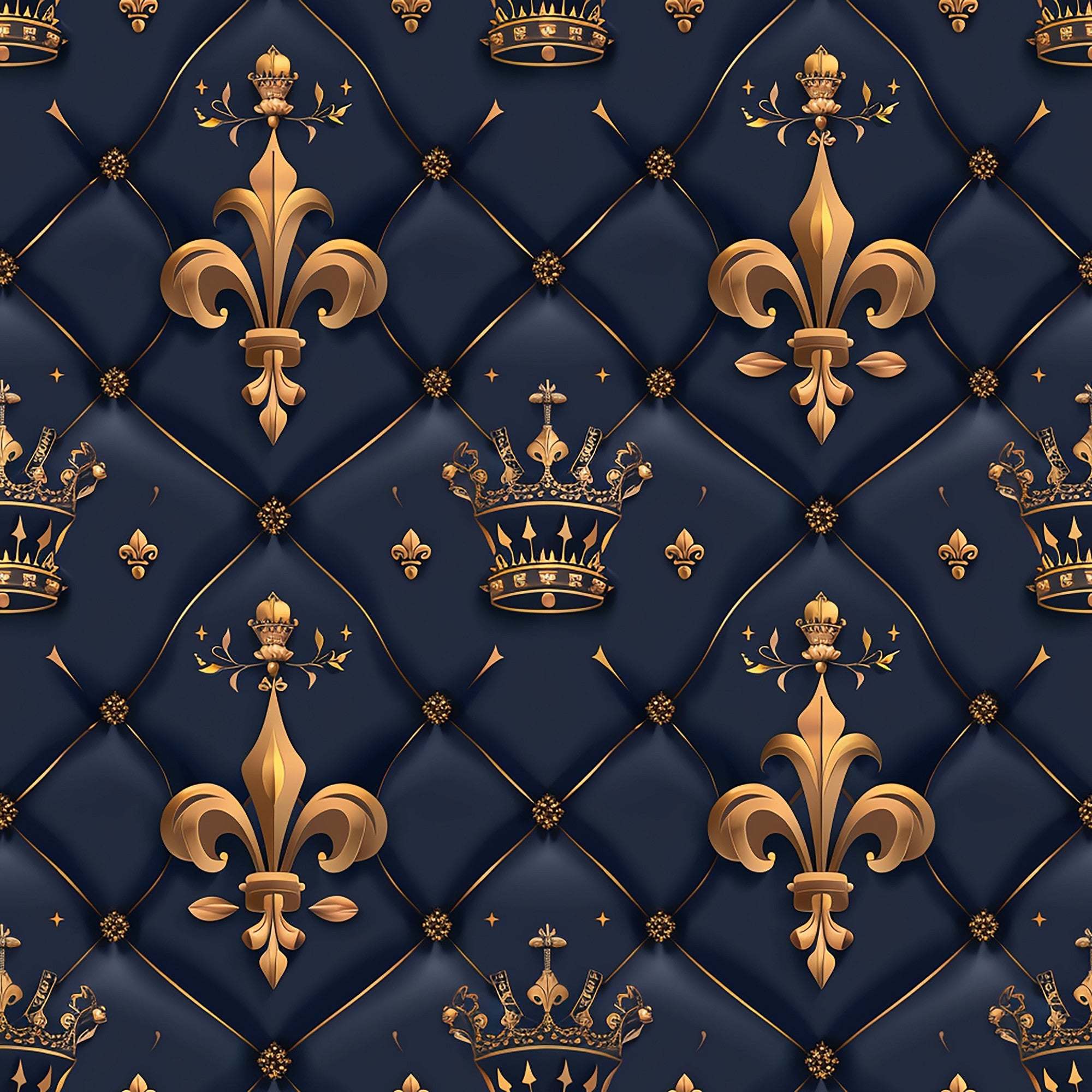 Henrys Crowns Pattern 8 Minky Fabric
