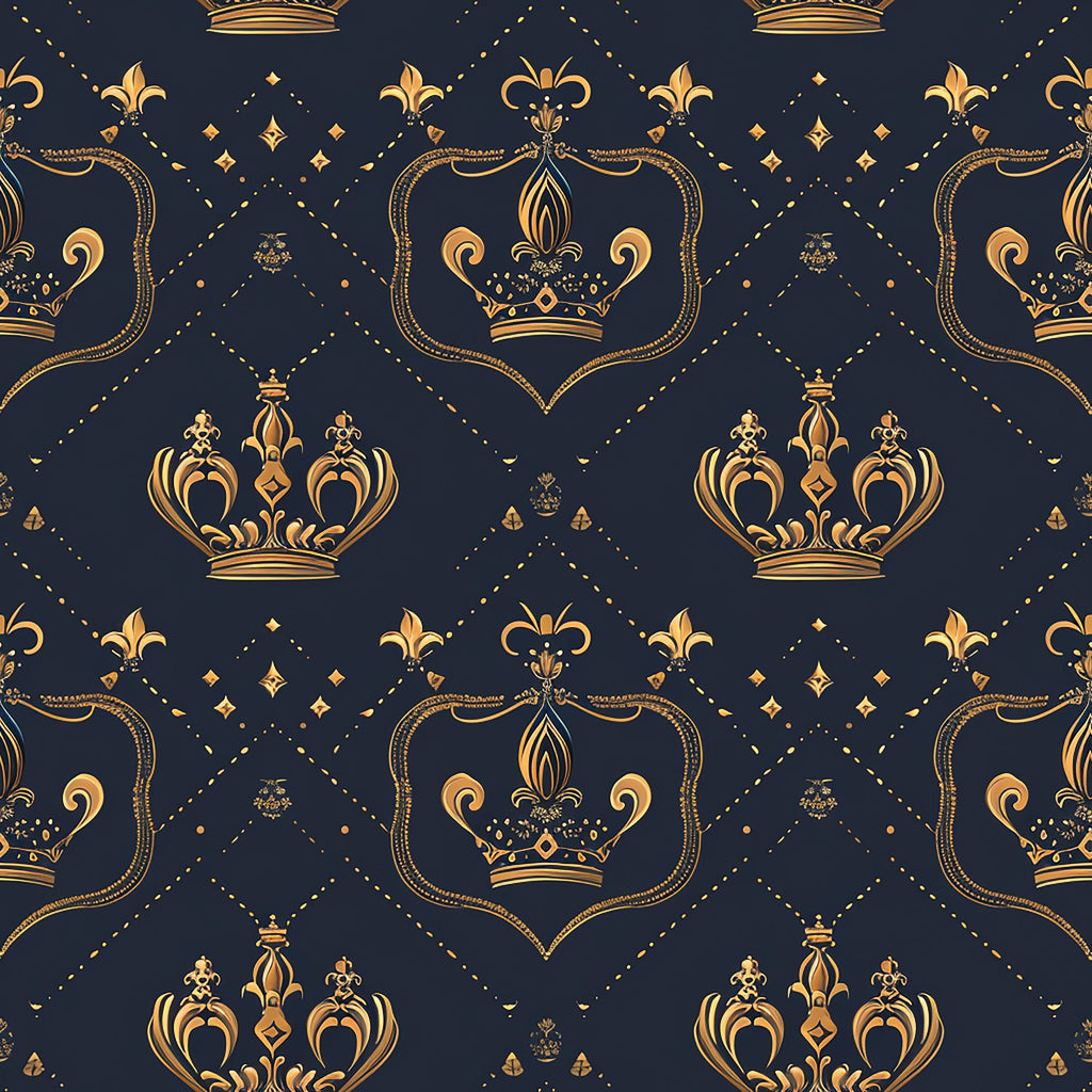 Henrys Crowns Pattern 9 Minky Fabric