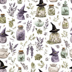 Herbal Witch Pattern 1 Minky Fabric