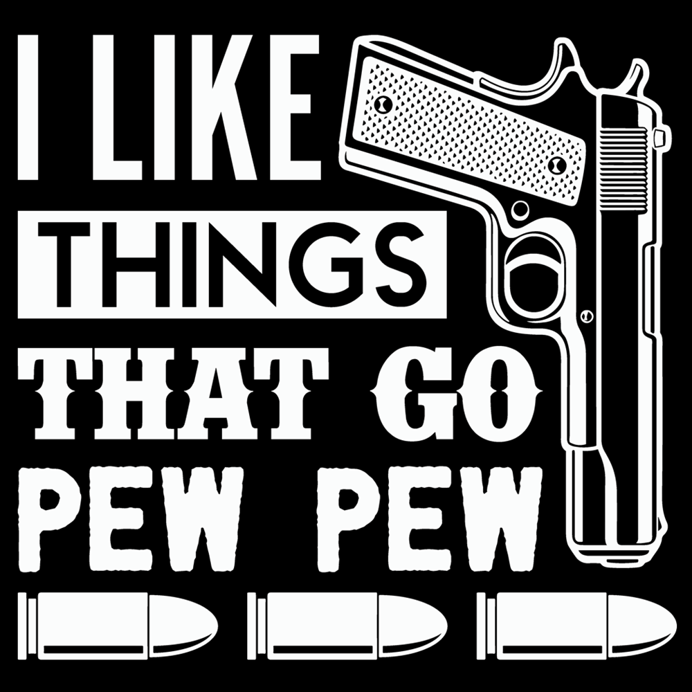 black background, white text, gun illustration, pistol design, bullet graphics, ammunition motif, monochrome palette, military theme, weapon imagery,, fabric panel, bold lettering, firearms pattern, masculine design, shooting sports, tactical style, high contrast, statement fabric