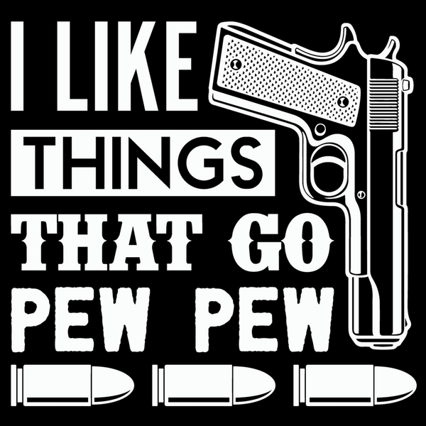 black background, white text, gun illustration, pistol design, bullet graphics, ammunition motif, monochrome palette, military theme, weapon imagery,, fabric panel, bold lettering, firearms pattern, masculine design, shooting sports, tactical style, high contrast, statement fabric