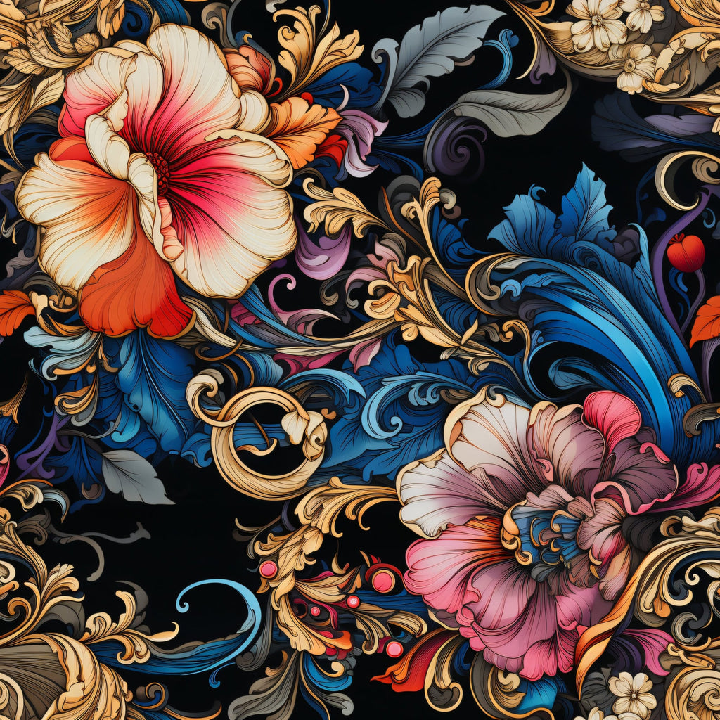 Imperial Florals Pattern 5 Minky Fabric
