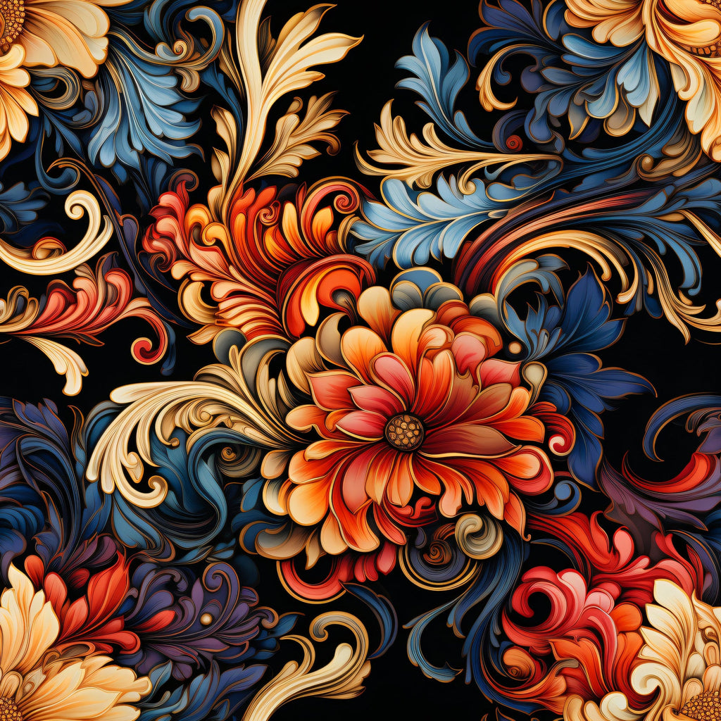 Imperial Florals Pattern 7 Minky Fabric