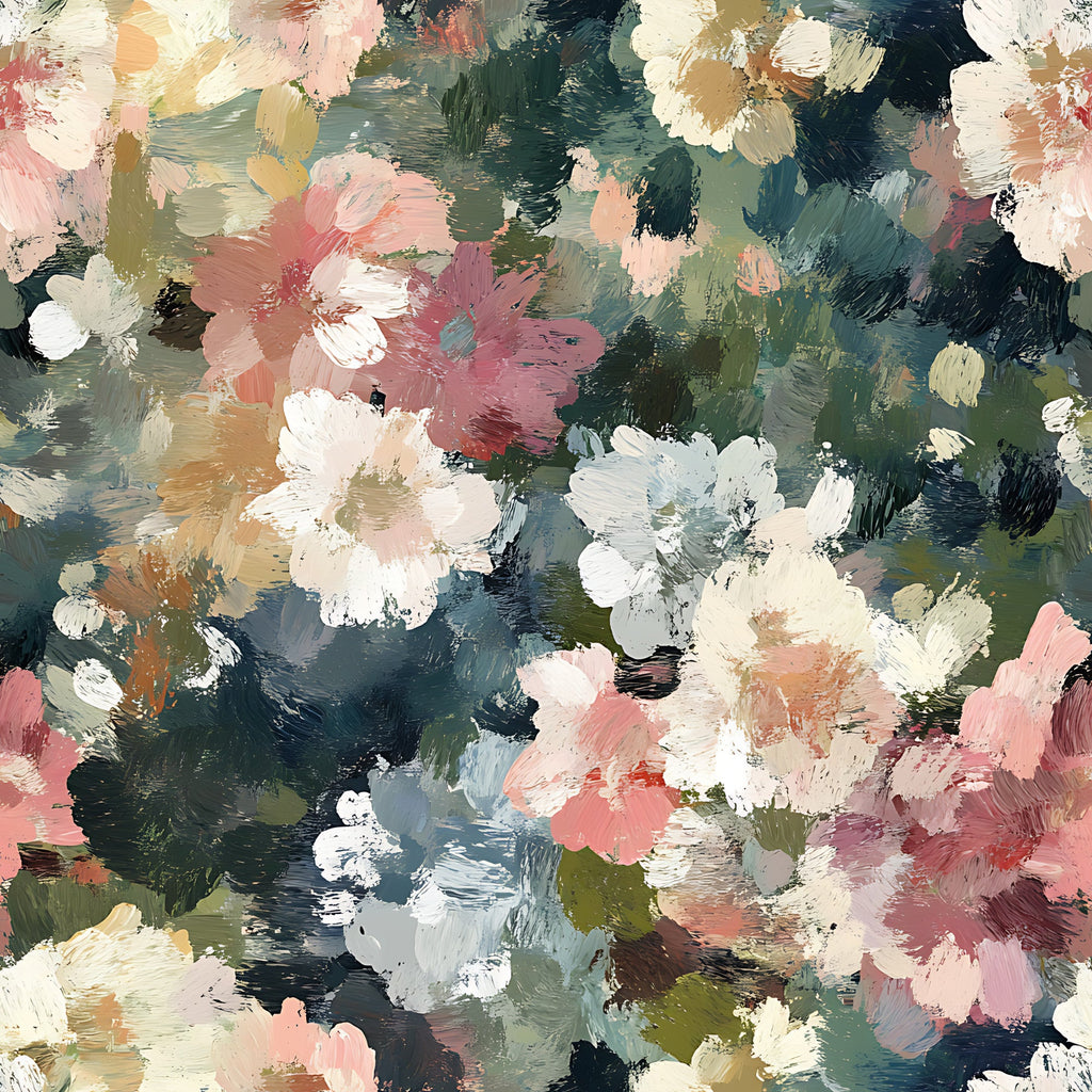 Painted Petals Pattern 1 Minky Fabric