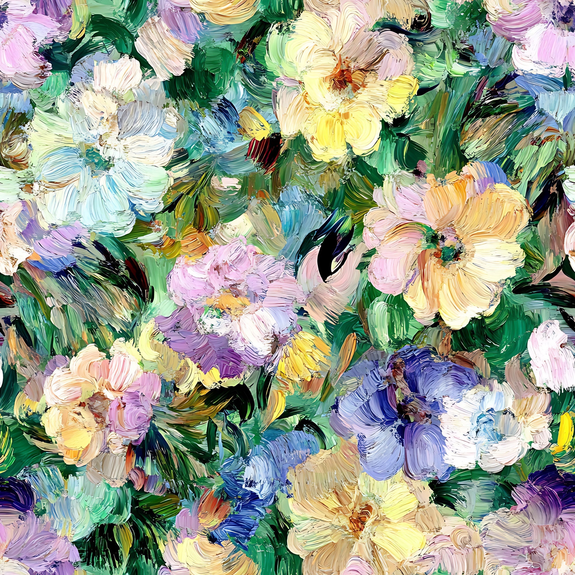 Painted Petals Pattern 10 Minky Fabric