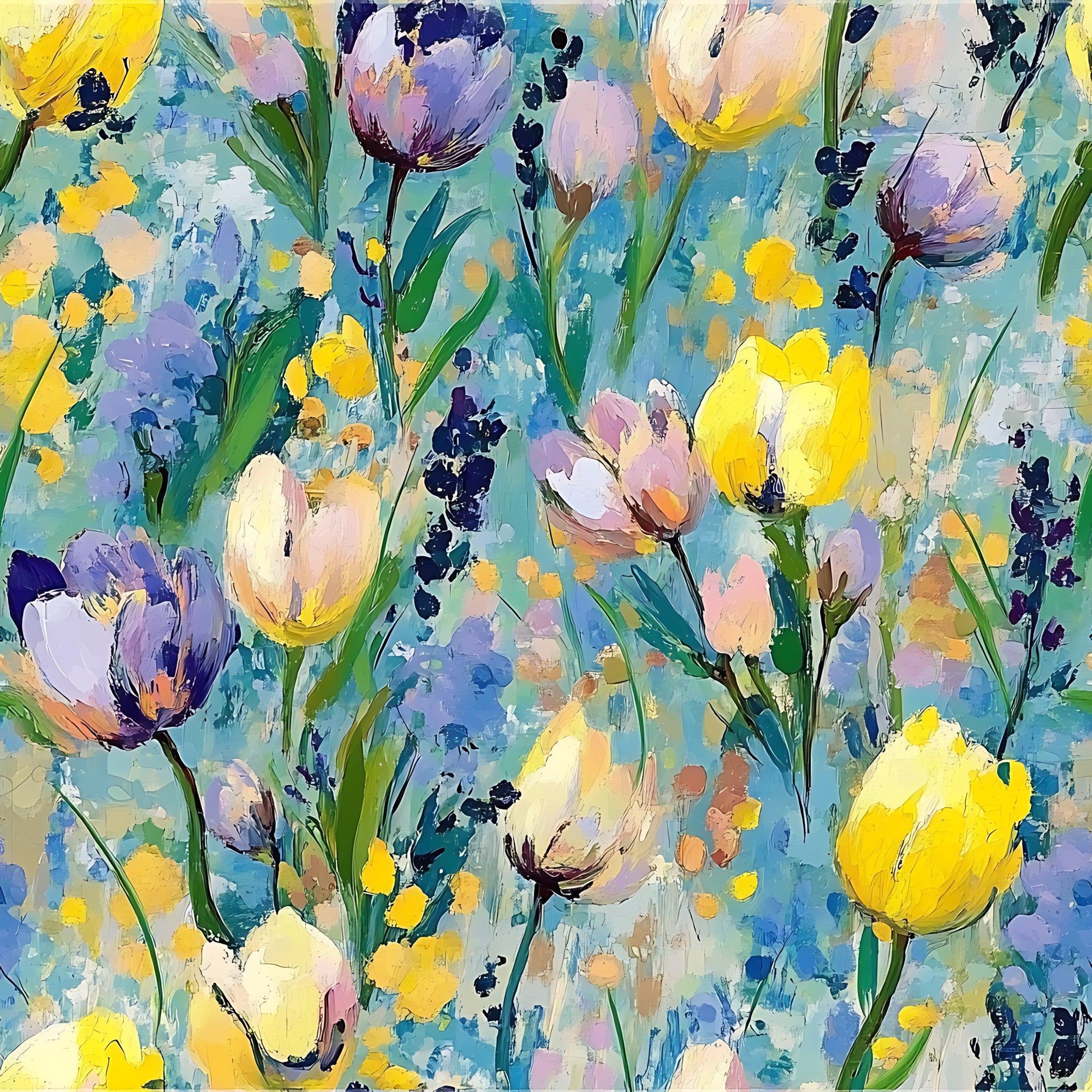 Painted Petals Pattern 13 Minky Fabric