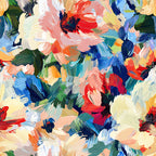 Painted Petals Pattern 5 Minky Fabric