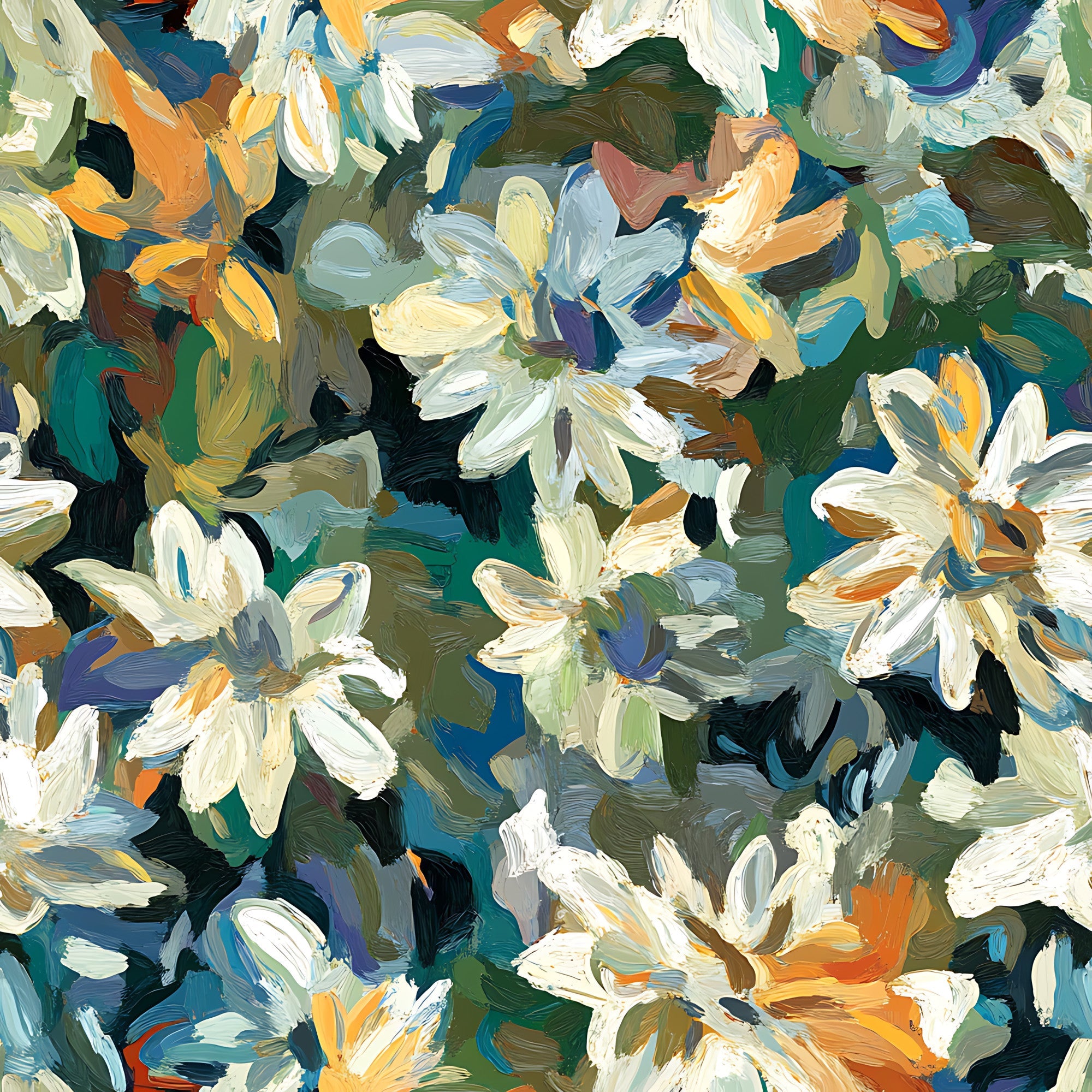 Painted Petals Pattern 6 Minky Fabric