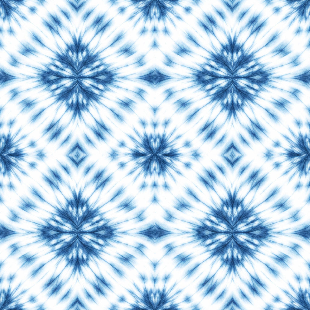 Indigo Shibori Tie Dye Pattern 1 Minky Fabric