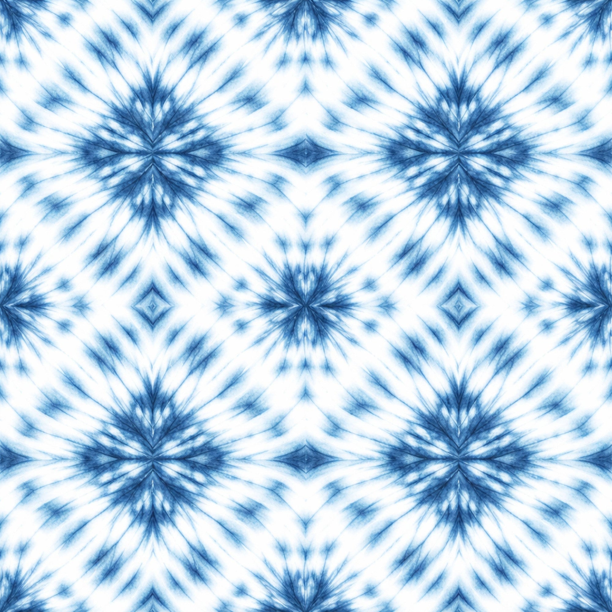 Indigo Shibori Tie Dye Pattern 1 Minky Fabric