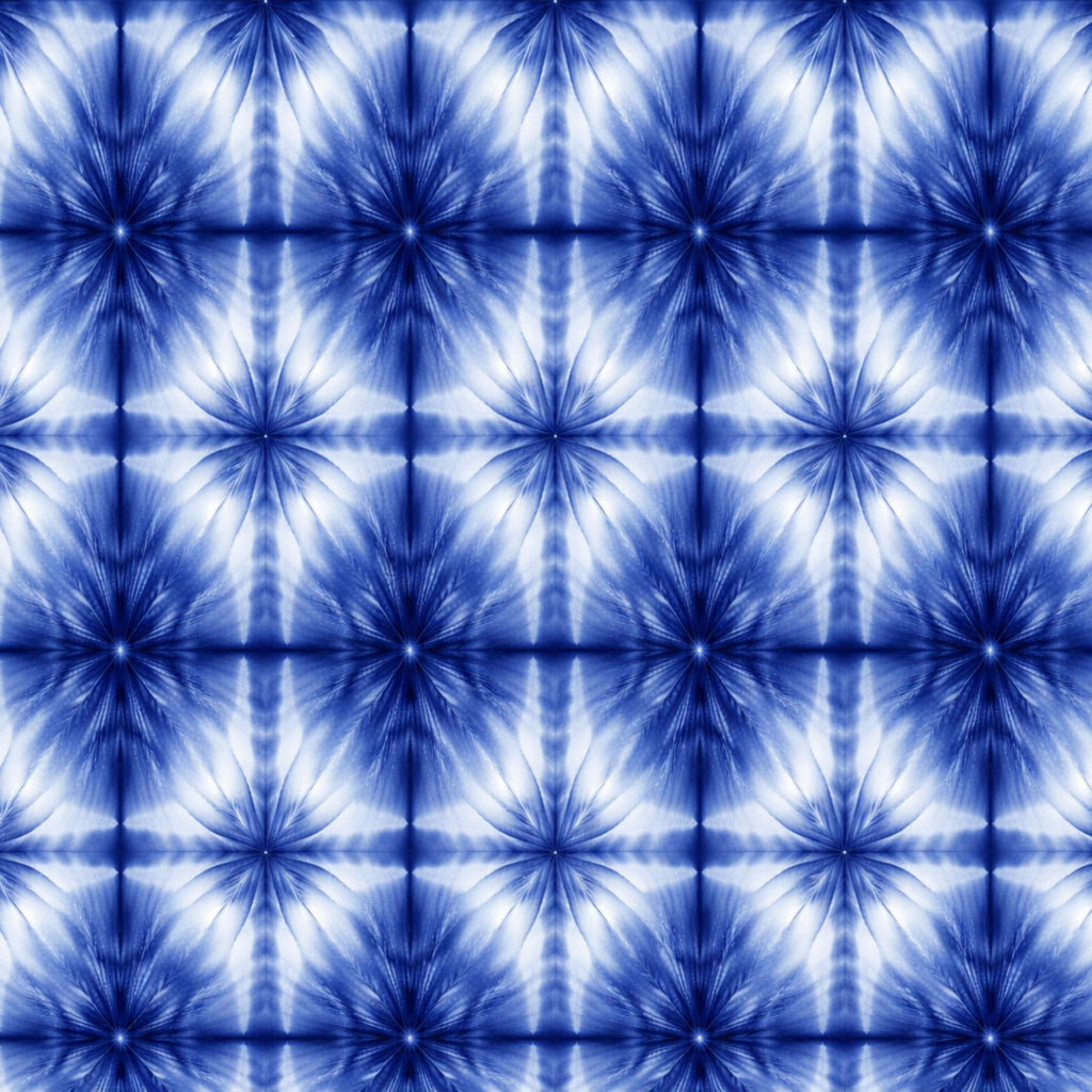 Indigo Shibori Tie Dye Pattern 10 Minky Fabric