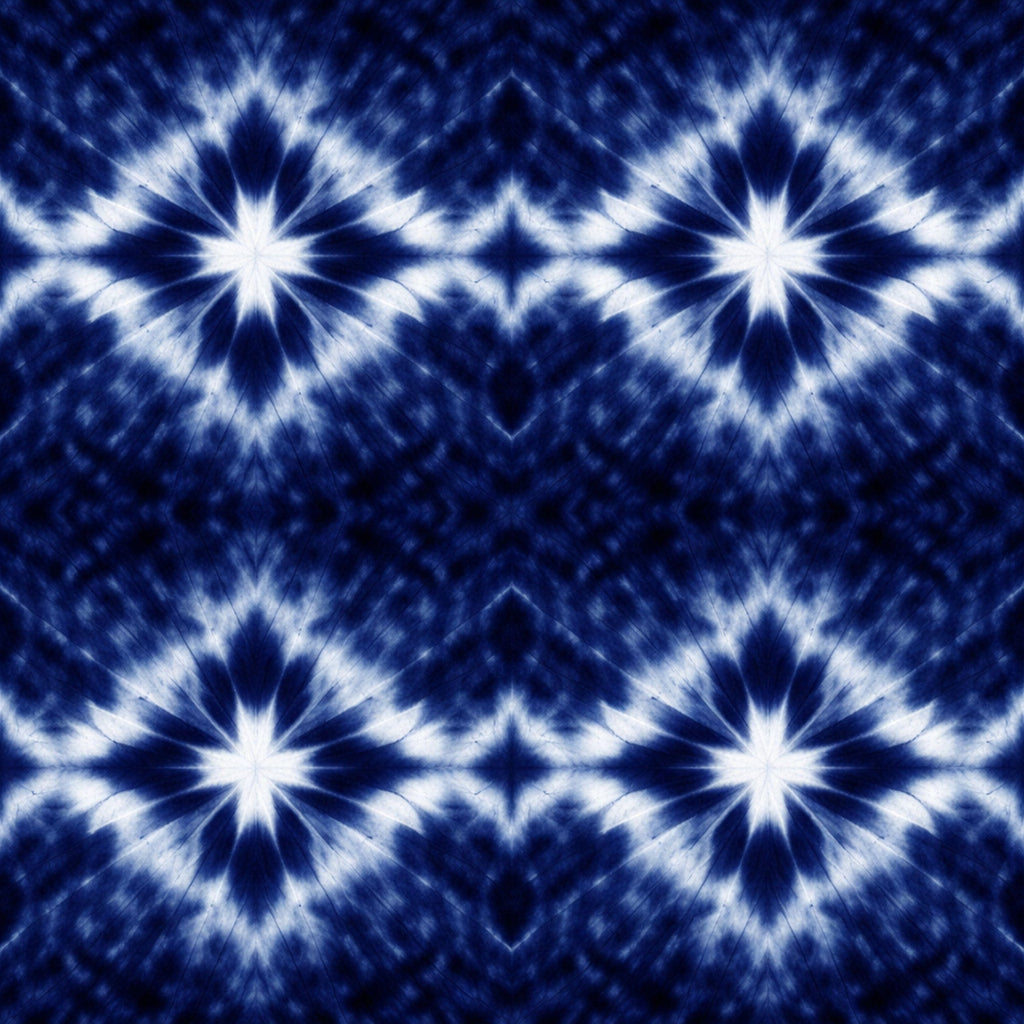 Indigo Shibori Tie Dye Pattern 11 Minky Fabric