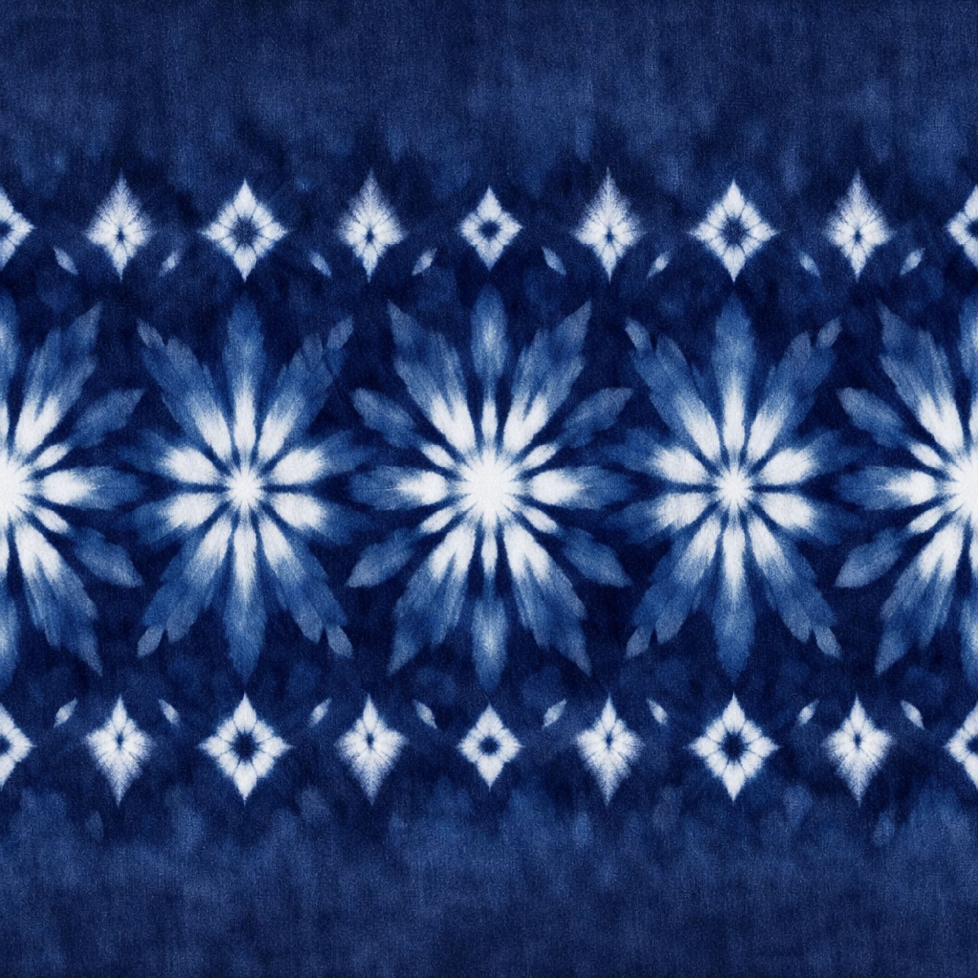 Indigo Shibori Tie Dye Pattern 12 Minky Fabric