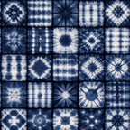 Indigo Shibori Tie Dye Pattern 13 Minky Fabric