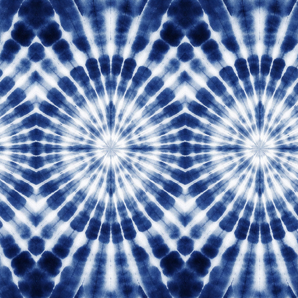 Indigo Shibori Tie Dye Pattern 14 Minky Fabric