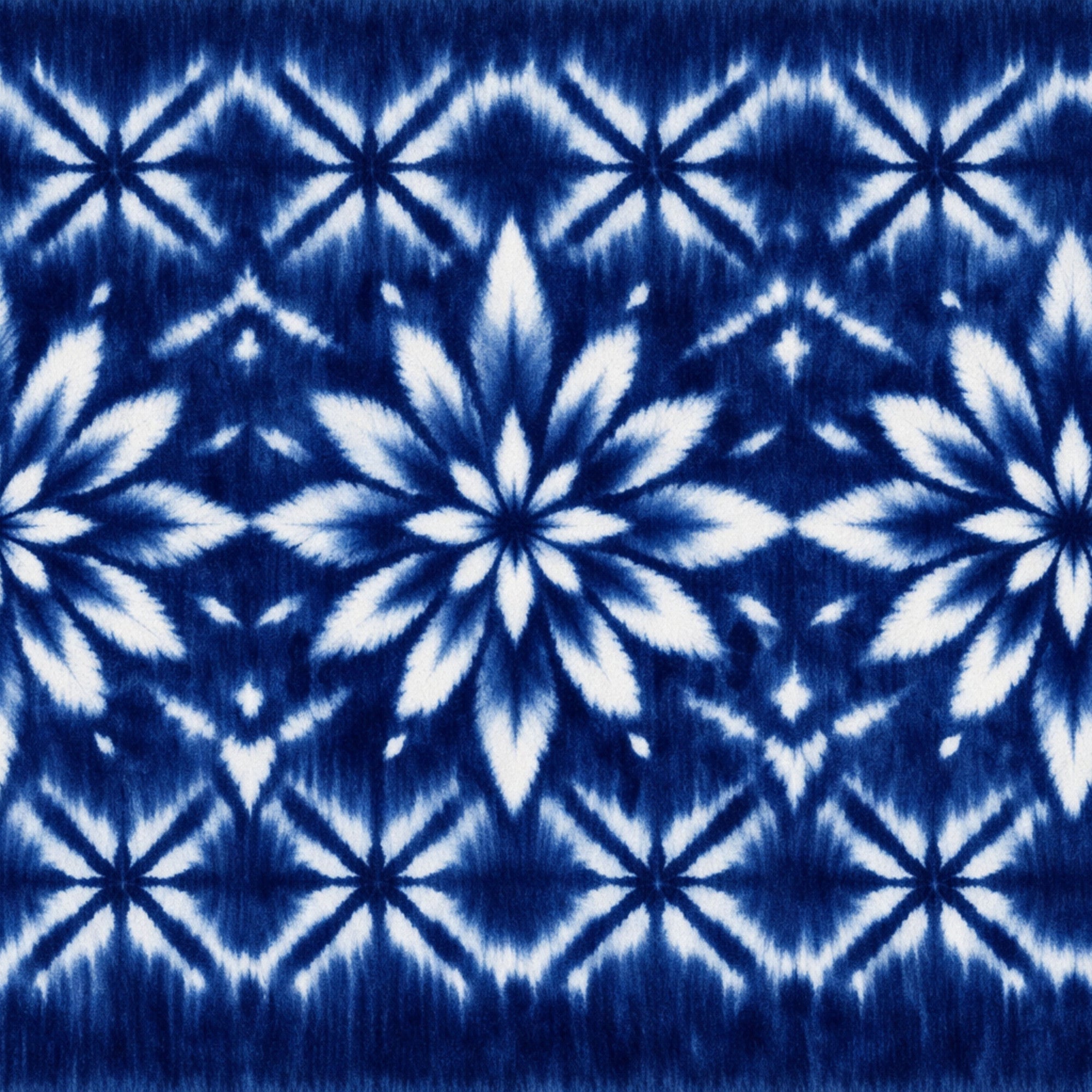 Indigo Shibori Tie Dye Pattern 15 Minky Fabric