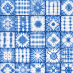 Indigo Shibori Tie Dye Pattern 16 Minky Fabric