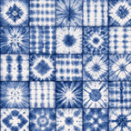 Indigo Shibori Tie Dye Pattern 19 Minky Fabric