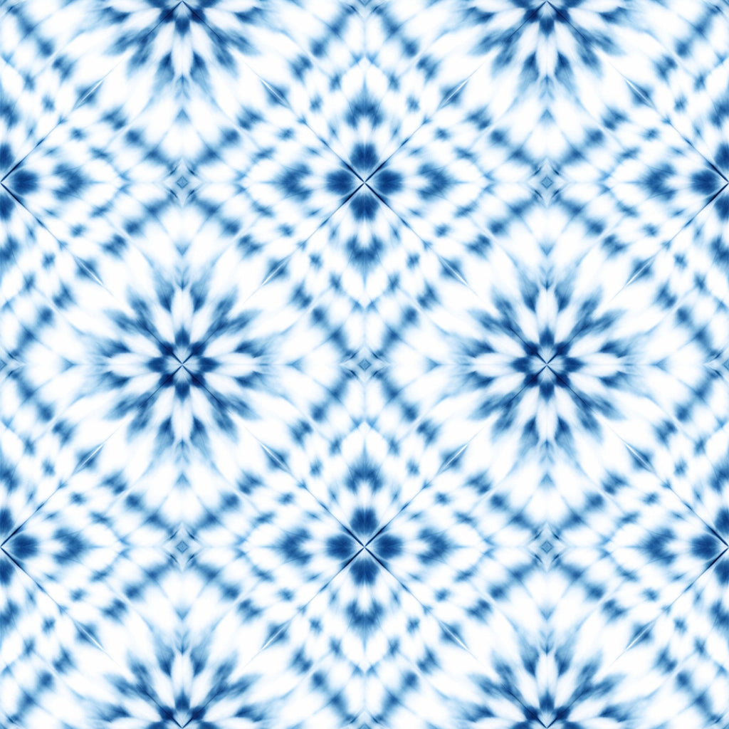 Indigo Shibori Tie Dye Pattern 2 Minky Fabric