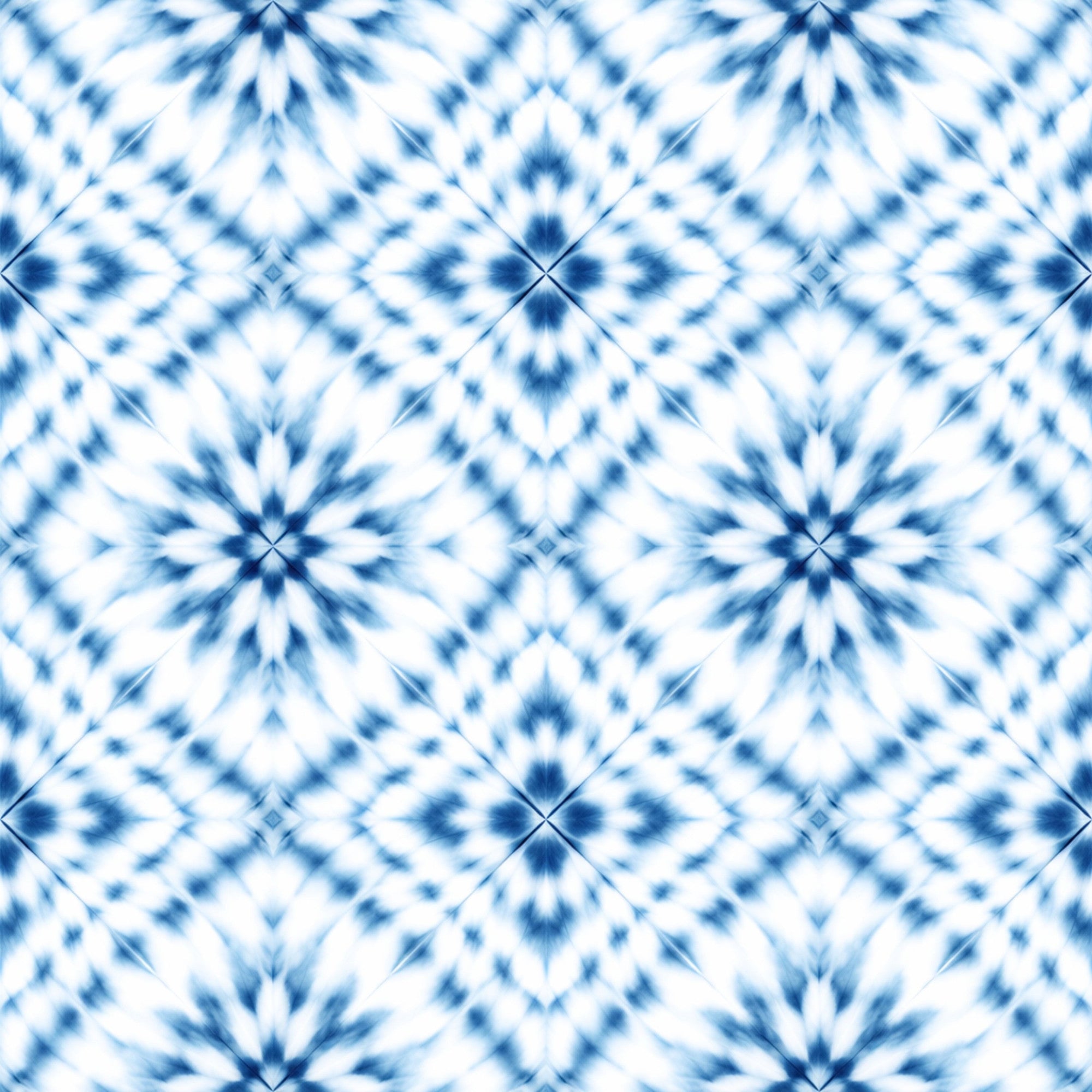 Indigo Shibori Tie Dye Pattern 2 Minky Fabric