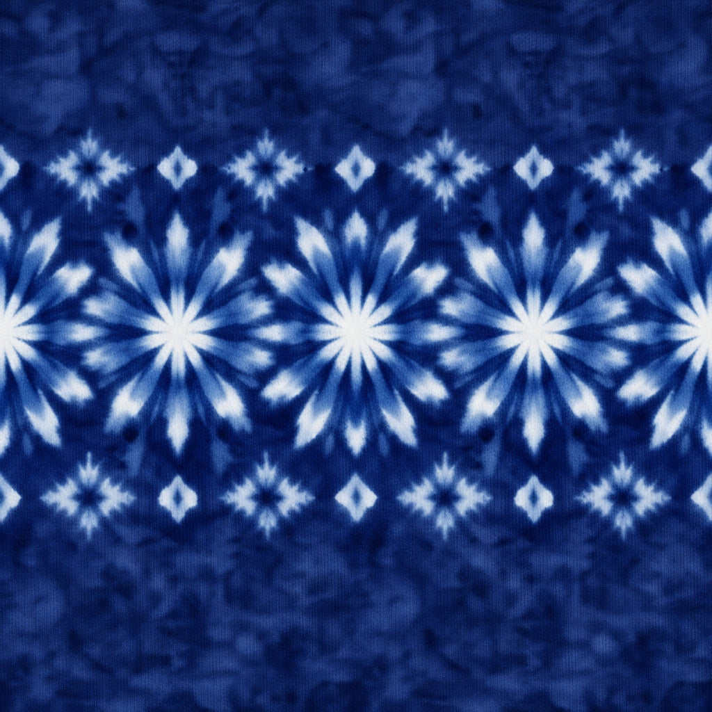 Indigo Shibori Tie Dye Pattern 21 Minky Fabric