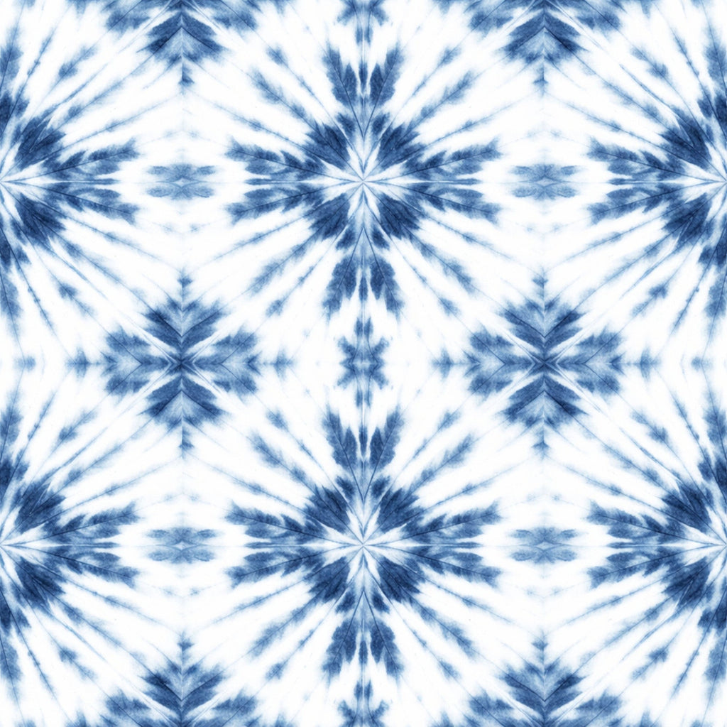 Indigo Shibori Tie Dye Pattern 23 Minky Fabric