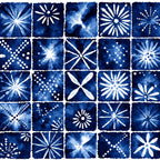 Indigo Shibori Tie Dye Pattern 25 Minky Fabric