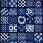 Indigo Shibori Tie Dye Pattern 27 Minky Fabric