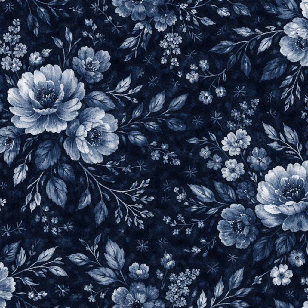 Indigo Shibori Tie Dye Pattern 29 Minky Fabric