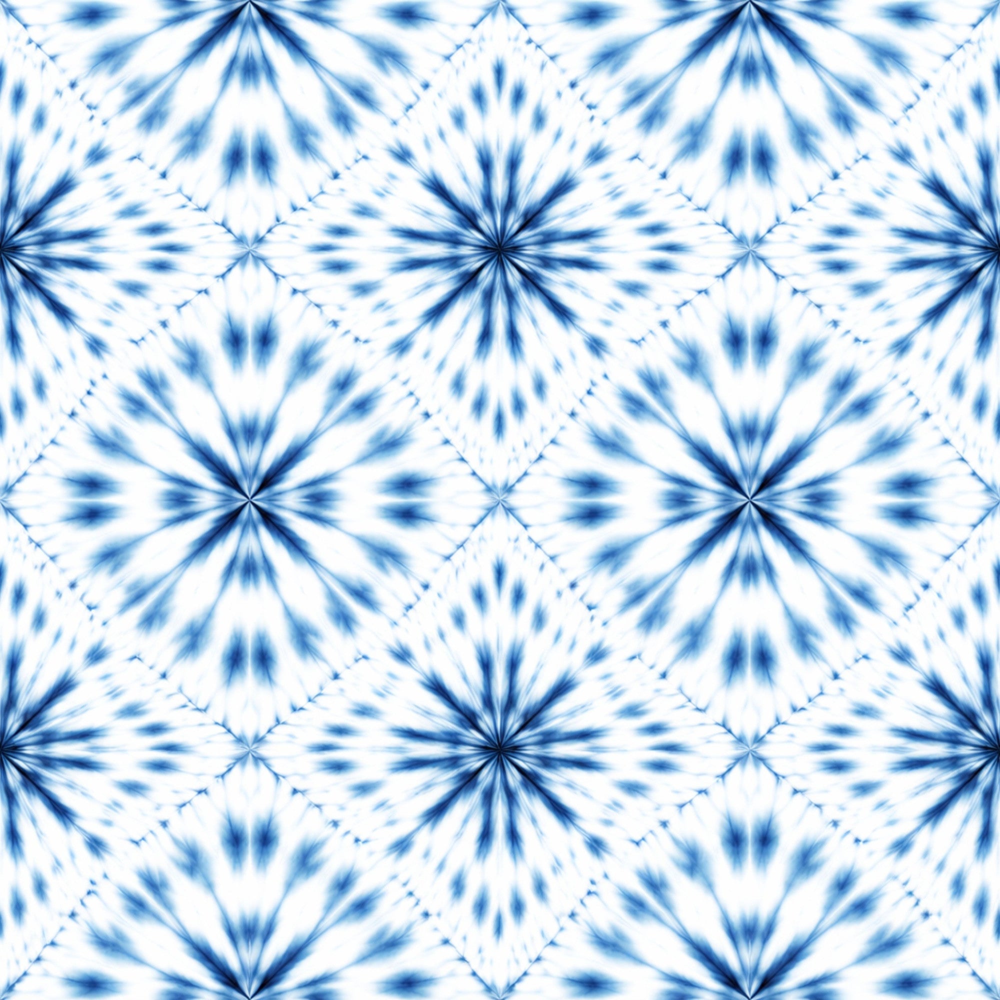 Indigo Shibori Tie Dye Pattern 3 Minky Fabric