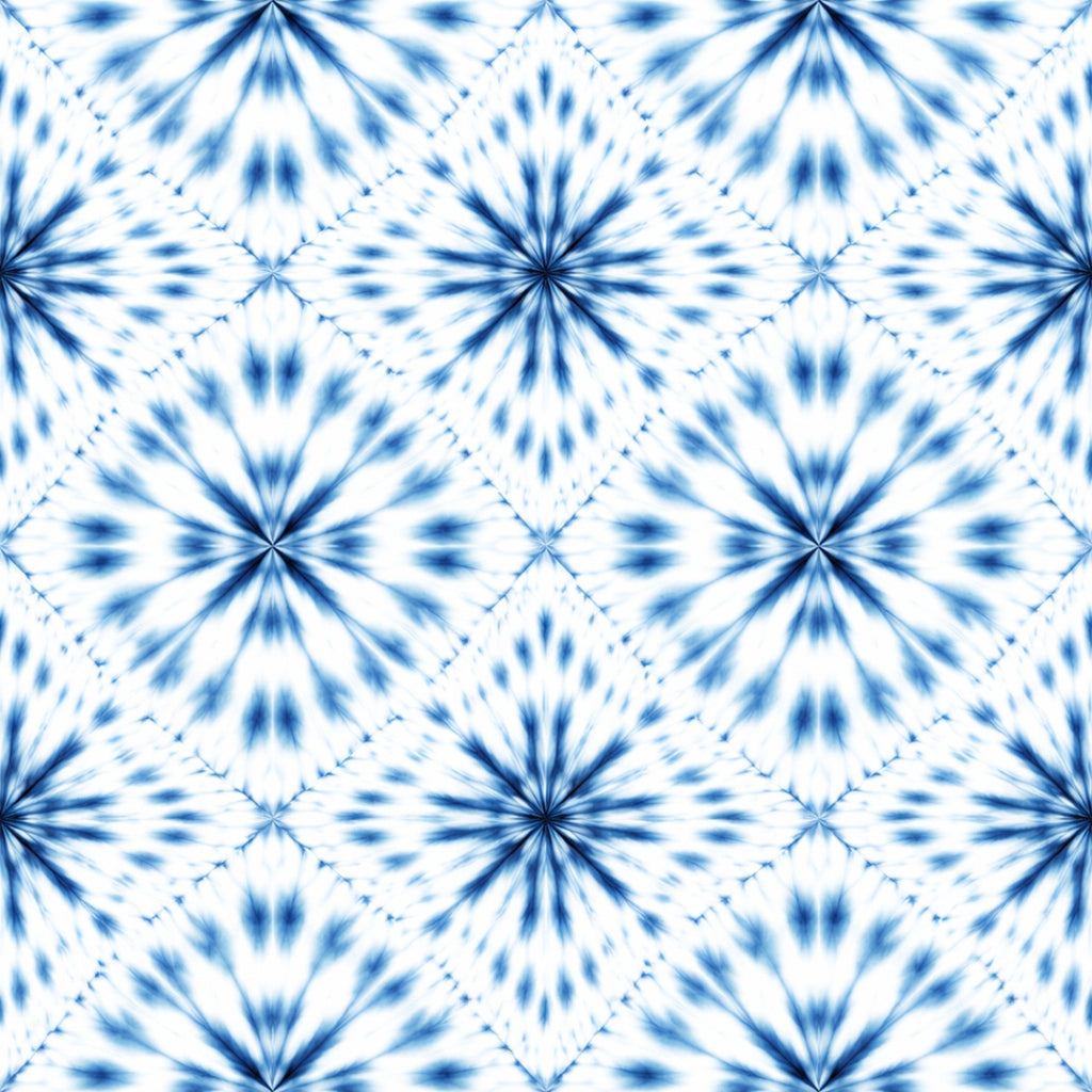 Indigo Shibori Tie Dye Pattern 3 Minky Fabric