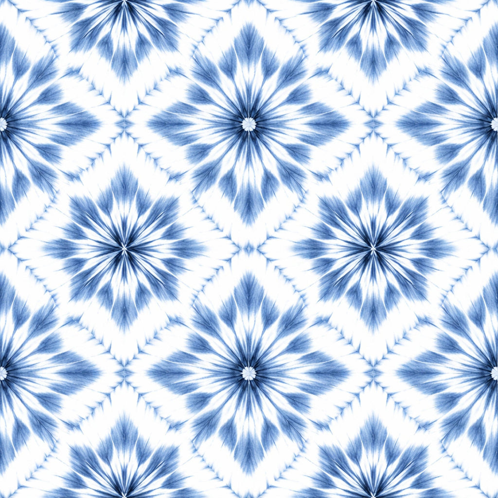 Indigo Shibori Tie Dye Pattern 4 Minky Fabric