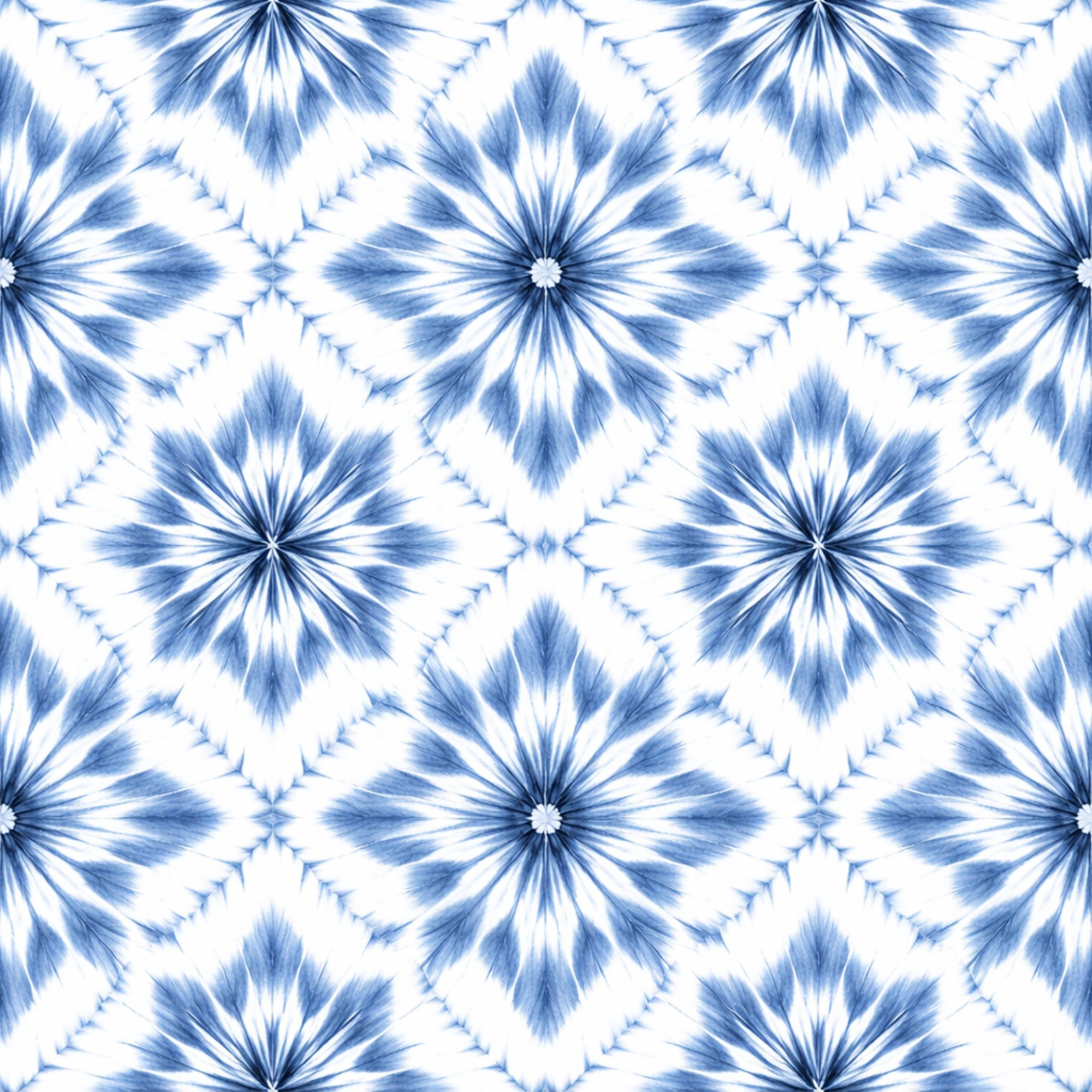 Indigo Shibori Tie Dye Pattern 4 Minky Fabric